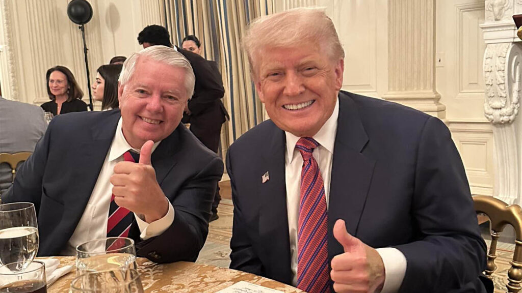 Lindsey Graham with Donald Trump