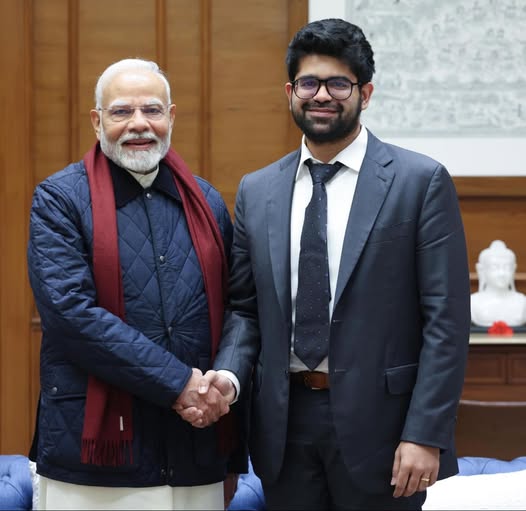 Aravind Srinivas Perplexity CEO with PM Narendra Modi