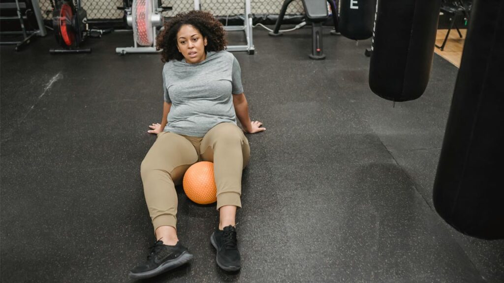 Physical exhaustion at the gym can be linked to obesity and poor fitness levels.